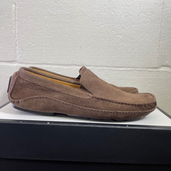Saks Fifth Avenue 9022 Brown Suede Driving Loafers Shoes Slip On Men\'s 10.5 M main image 5